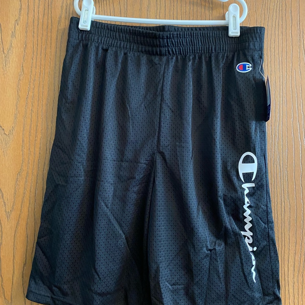 Champion Black Athletic Mesh Shorts